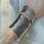 Gen Z Cloxet Silver Metal Bangles - Image 3