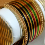 Gen Z Cloxet Stylish Indian Multi Antique Steel Churiyan Bangles Set - Image 3