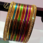 Gen Z Cloxet Stylish Indian Multi Antique Steel Churiyan Bangles Set - Image 5