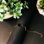 Gold Plated Black Clover Bracelet  Lucky Charm - Image 3