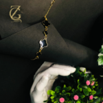 Gold Plated Black Clover Bracelet  Lucky Charm - Image 9