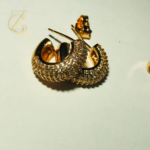 Gen Z Cloxet Gold Plated Ruby Crystal Hoop Earrings Huggie Style - Image 21