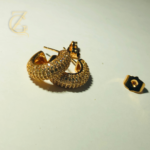 Gen Z Cloxet Gold Plated Ruby Crystal Hoop Earrings Huggie Style - Image 23