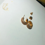 Gen Z Cloxet Gold Plated Ruby Crystal Hoop Earrings Huggie Style - Image 24