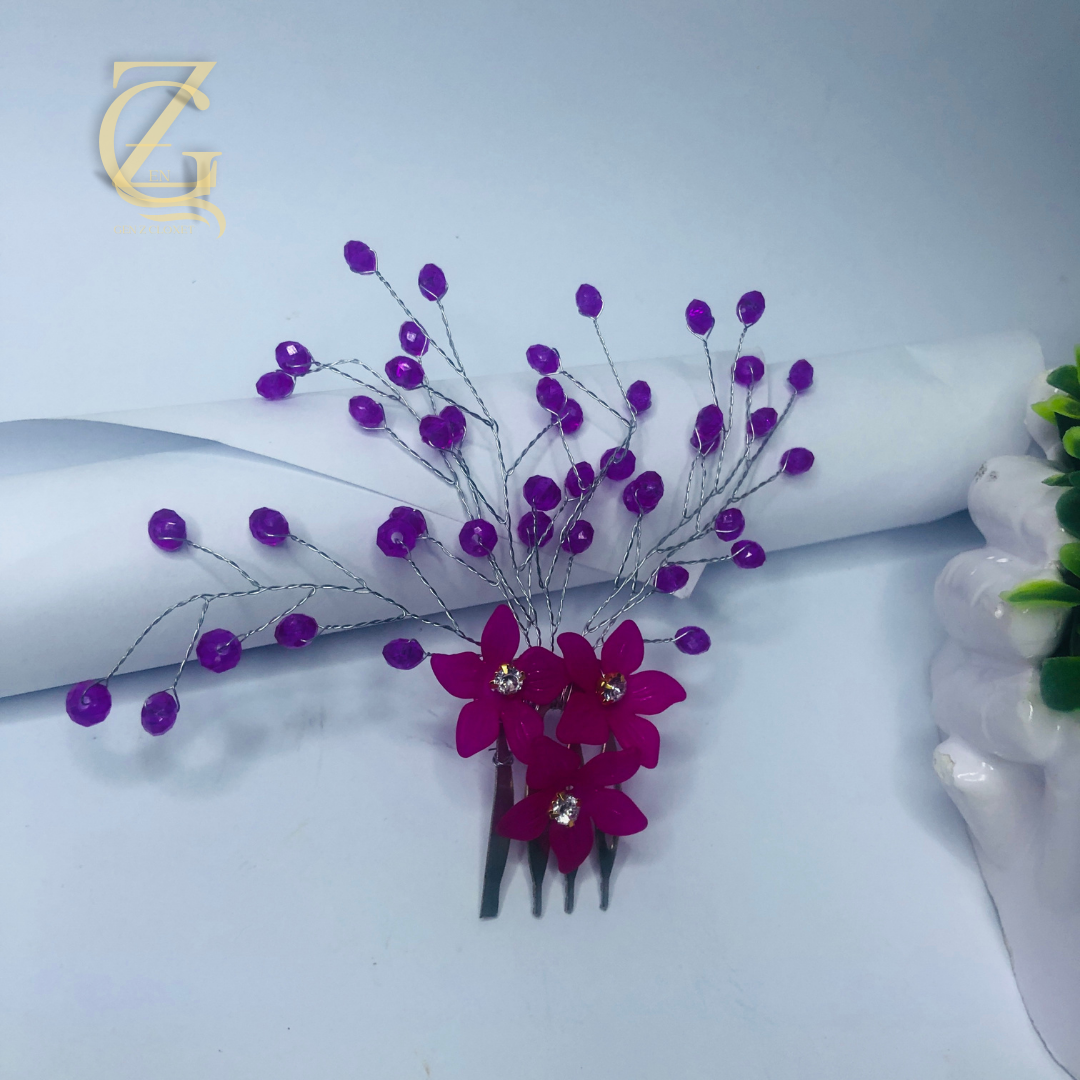 172 Gen Z Cloxet Stylish Floral Comb for Brides & Bridesmaids - Image 1