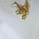 gold butterfly and heart dangle earrings - Image 15