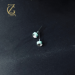 Mint Green Enamel Studs  Zirconia - Image 2