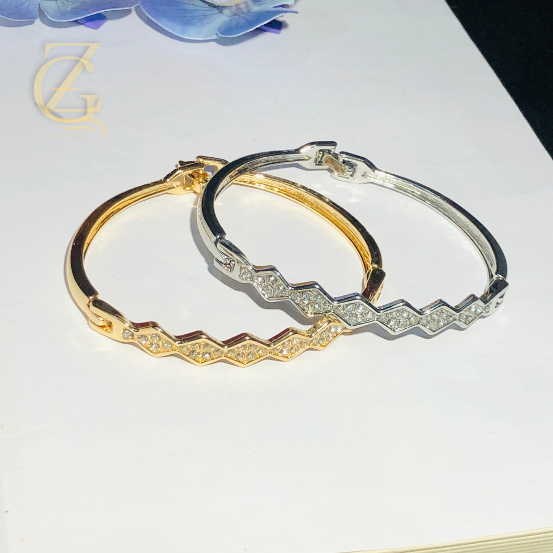 2 Zig Zag crystal Bracelet - Image 1