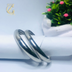 chunky silver bangle bracelet - Image 10