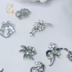 crystal safety pin brooch - Image 6