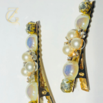 Stylish Gold Tone Flower Hairpins - Image 2