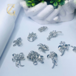 crystal safety pin brooch - Image 4