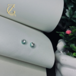 Mint Green Enamel Studs  Zirconia - Image 4