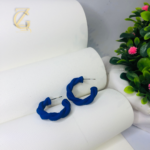 blue twisted hoop earrings - Image 6