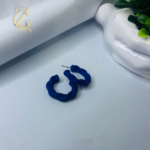 blue twisted hoop earrings - Image 7