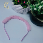 Gen z cloxet Pink Faux Fur Pearl Headband  Wide & Soft - Image 5