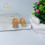 orange crystal fringe earring - Image 8