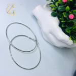 large silver hoop earrings - Image 4