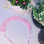 Gen z cloxet Pink Faux Fur Pearl Headband  Wide & Soft - Image 8