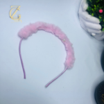 Gen z cloxet Pink Faux Fur Pearl Headband  Wide & Soft - Image 12