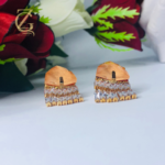 orange crystal fringe earring