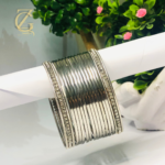 Gen Z Cloxet Silver Metal Bangles - Image 2