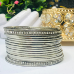 Gen Z Cloxet Silver Metal Bangles - Image 8