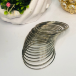 Gen Z Cloxet Silver Metal Bangles - Image 10