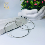 large silver hoop earrings - Image 6