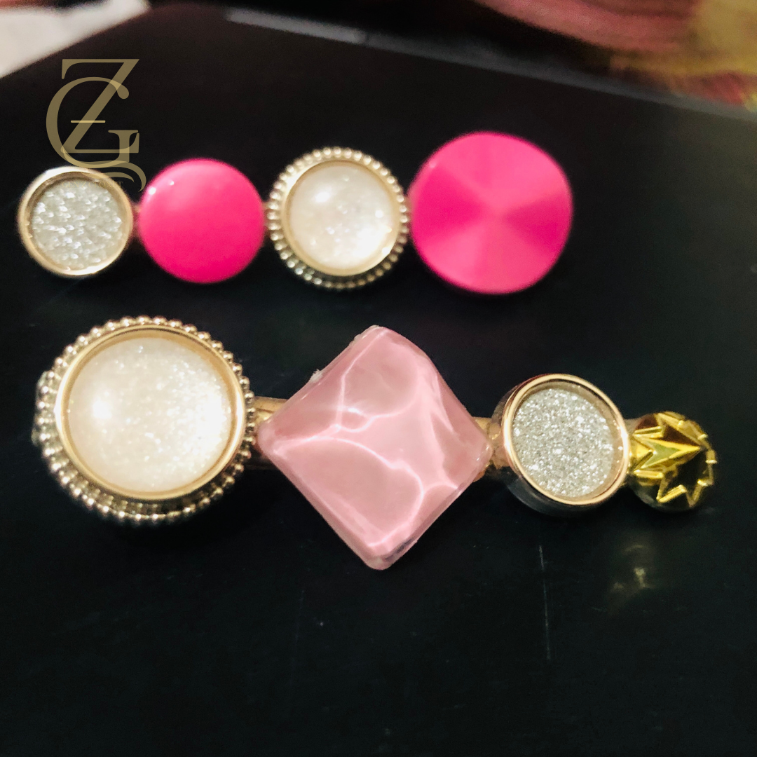 453 Dainty Multi-style Hair Pin Set Gold Tone Finish - Image 1