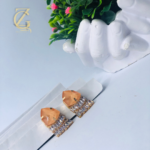 orange crystal fringe earring - Image 2