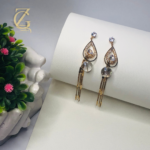 Long Chain Crystal Dangle Studs Fashion Jewelry