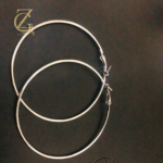 large silver hoop earrings - Image 8