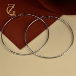 large silver hoop earrings - Image 9