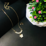 Gen Z Cloxet White Shell Clover & Baguette Necklace - Image 12