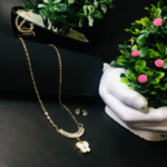 Gen Z Cloxet White Shell Clover & Baguette Necklace - Image 14