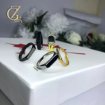 Men's Band Ring, Greek Key Jewelry, Stainless Steel Rings, Black Enamel Ring, Boy's Fashion Ring, Waterproof Men's Jewelry, Meander Pattern, Vintage Style Ring, Minimalist Ring for Men.