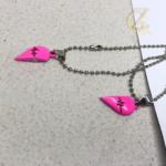 Hot Pink Matching Relationship Locket | Gen Z Cloxet - Image 2
