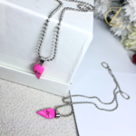 Hot Pink Matching Relationship Locket | Gen Z Cloxet - Image 3