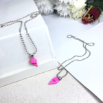 Hot Pink Matching Relationship Locket | Gen Z Cloxet - Image 4