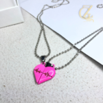 Hot Pink Matching Relationship Locket | Gen Z Cloxet - Image 5