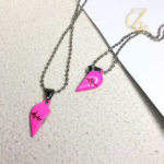 Hot Pink Matching Relationship Locket | Gen Z Cloxet - Image 6