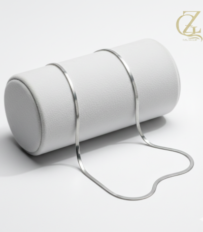 Snake chain necklace, Herringbone chain silver, Flat snake chain, Minimalist jewelry, Liquid metal necklace, Tarnish-resistant chain, Layering necklace, Silver choker, Unisex chain