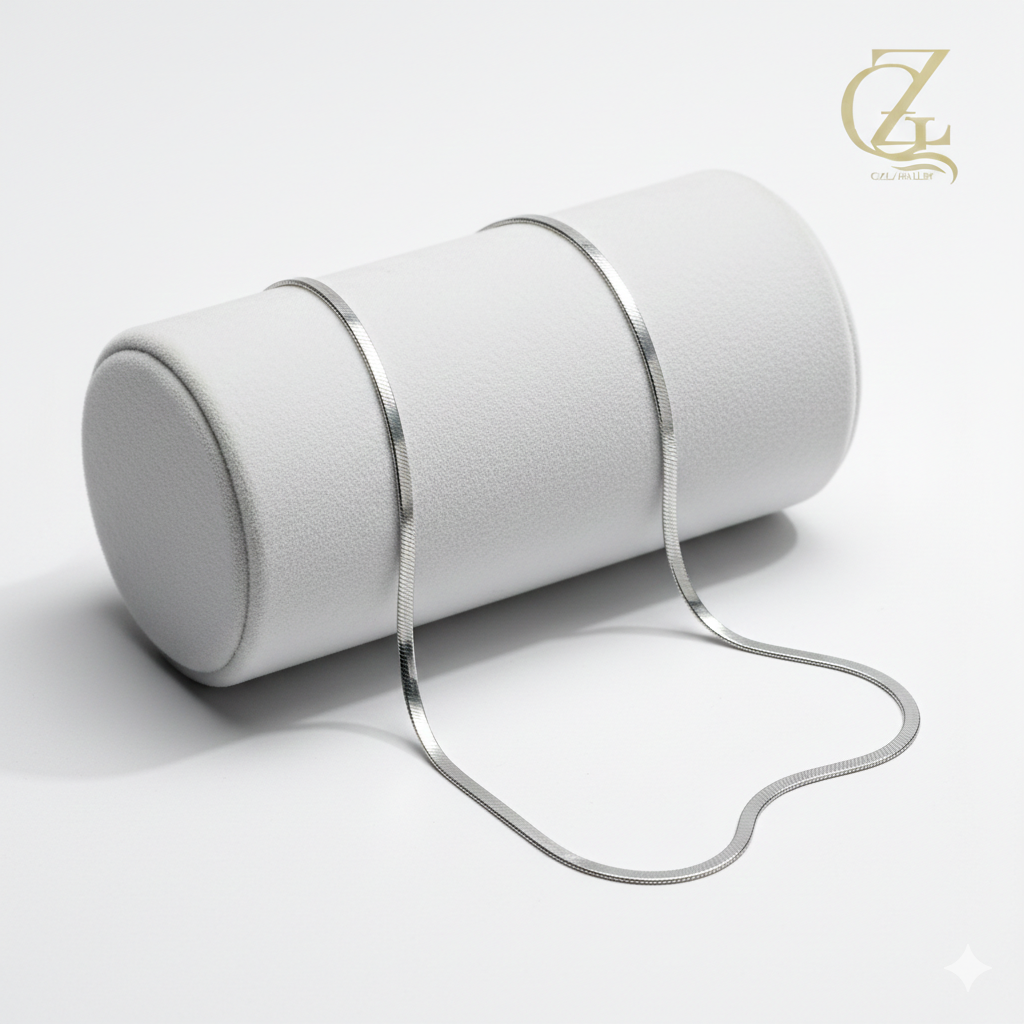 Snake chain necklace, Herringbone chain silver, Flat snake chain, Minimalist jewelry, Liquid metal necklace, Tarnish-resistant chain, Layering necklace, Silver choker, Unisex chain