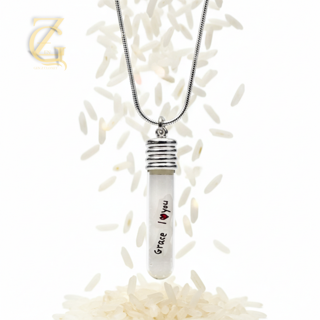 Rice locket by genzcloxet.com Rice name locket, chavel ky dany py name likhna . by gen z cloxet