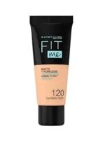 Maybelline New York Fit Me Matte + Poreless Liquid Foundation – 120 Classic Ivory (18ml Tube) - Image 3