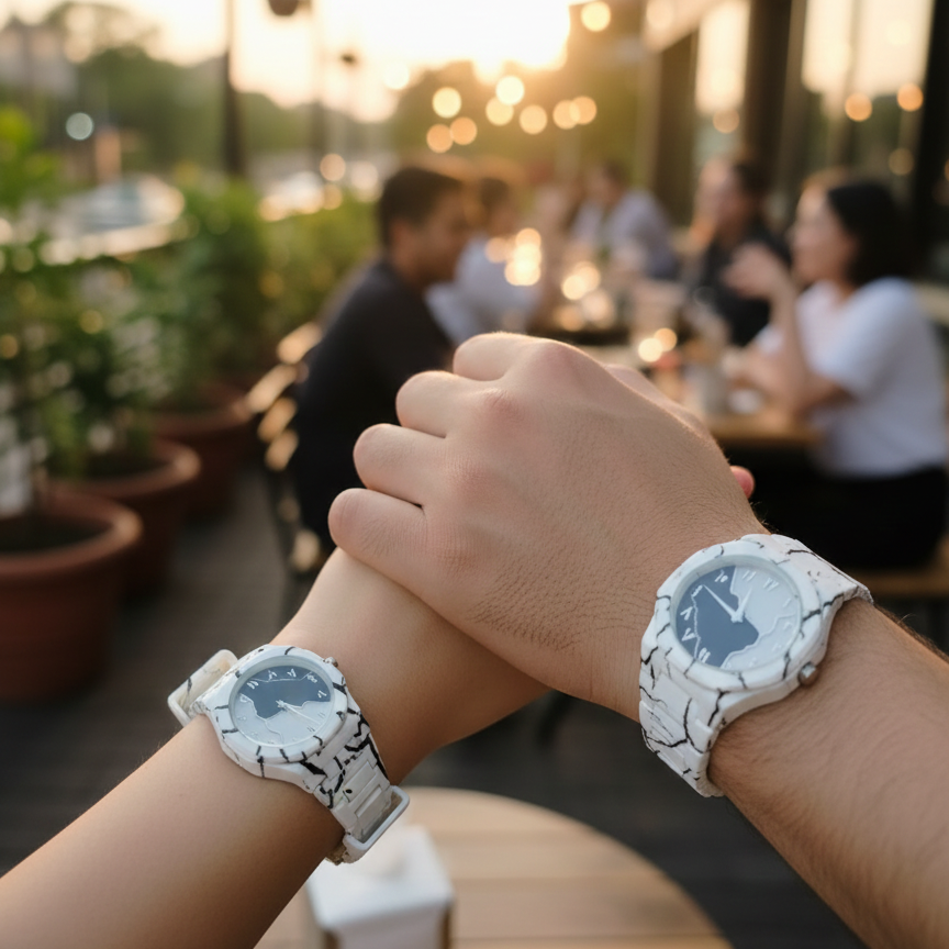 Get the stylish Tiger Aura His & Hers Pair Watch set. The perfect blend of fashion and durability for couples. Ideal for gifting on anniversaries and weddings!